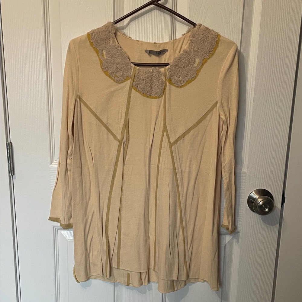 Ports 1961 Cream Lace Collar Blouse